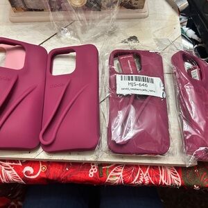 Magenta & Pink phone case with your choice of Lip Gloss